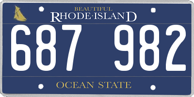 RI license plate 687982