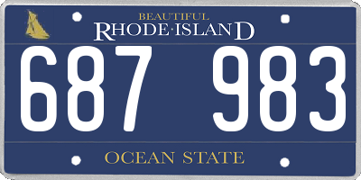 RI license plate 687983