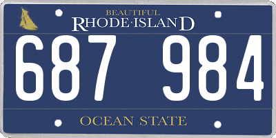 RI license plate 687984