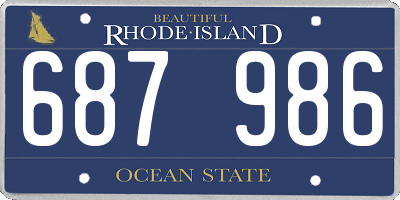 RI license plate 687986