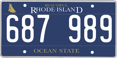 RI license plate 687989
