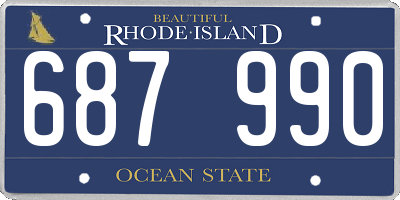 RI license plate 687990