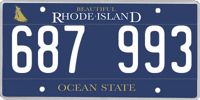 RI license plate 687993