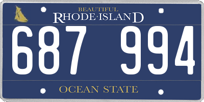 RI license plate 687994