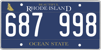 RI license plate 687998