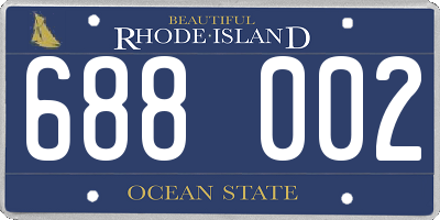 RI license plate 688002