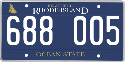 RI license plate 688005