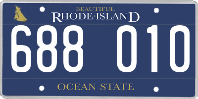 RI license plate 688010
