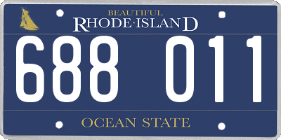 RI license plate 688011
