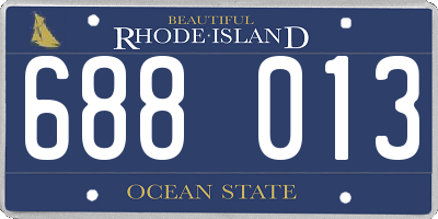 RI license plate 688013