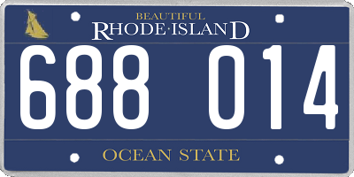 RI license plate 688014