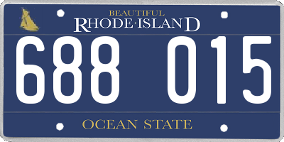 RI license plate 688015