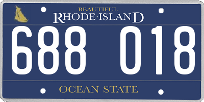 RI license plate 688018