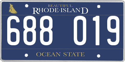 RI license plate 688019