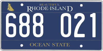 RI license plate 688021