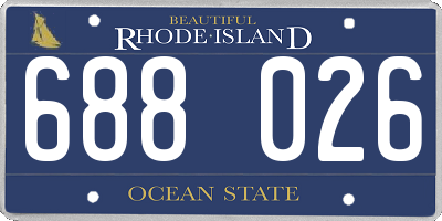 RI license plate 688026