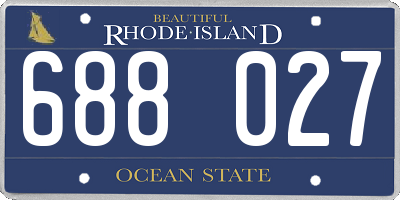 RI license plate 688027