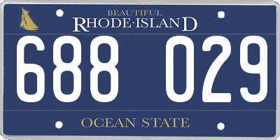 RI license plate 688029