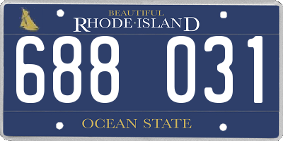 RI license plate 688031