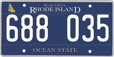 RI license plate 688035
