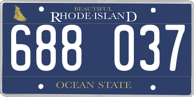 RI license plate 688037