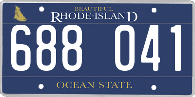 RI license plate 688041