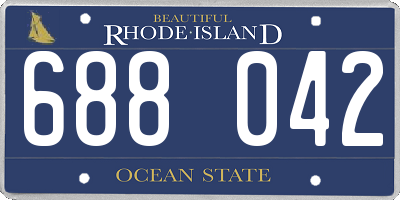 RI license plate 688042