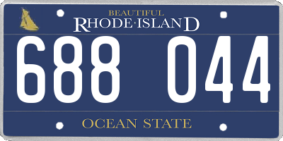RI license plate 688044