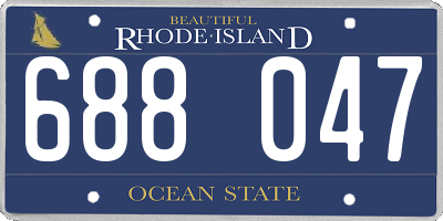 RI license plate 688047