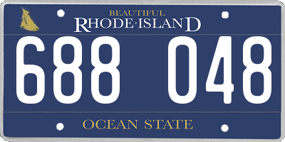 RI license plate 688048