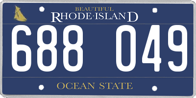 RI license plate 688049
