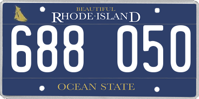 RI license plate 688050