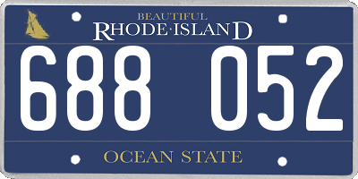 RI license plate 688052