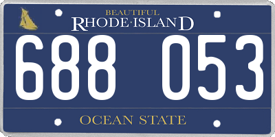 RI license plate 688053