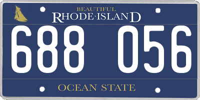 RI license plate 688056
