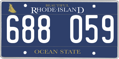 RI license plate 688059