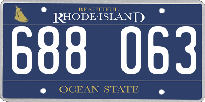 RI license plate 688063