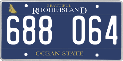 RI license plate 688064