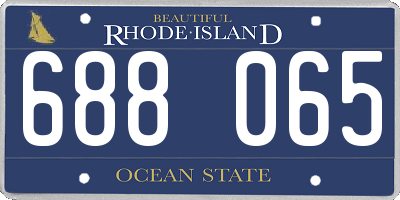 RI license plate 688065