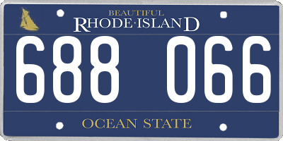 RI license plate 688066