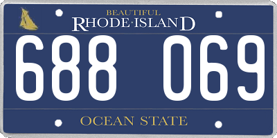 RI license plate 688069