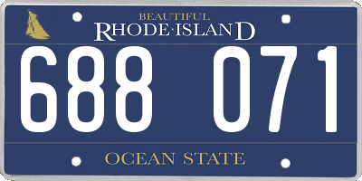 RI license plate 688071