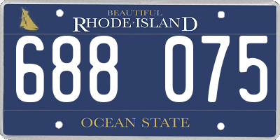 RI license plate 688075