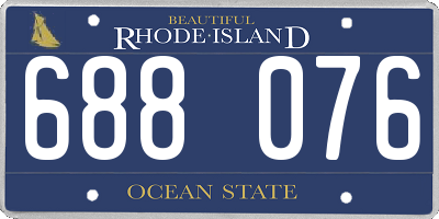 RI license plate 688076