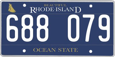 RI license plate 688079