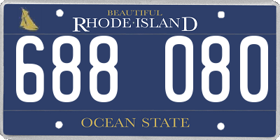 RI license plate 688080