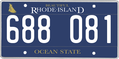 RI license plate 688081