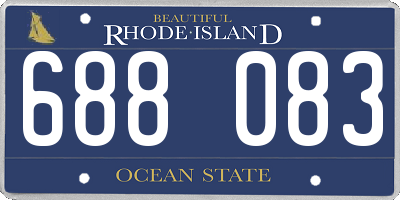 RI license plate 688083