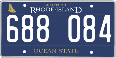 RI license plate 688084