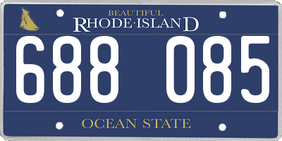 RI license plate 688085